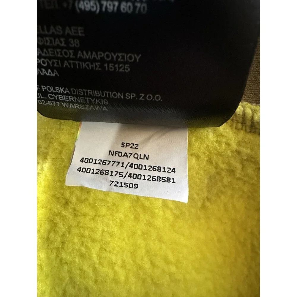 The North Face Cragmont Printed Fleece Jacket Snap Yellow Tan Women's Size XL - Picture 14 of 15